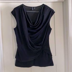 Black sleeveless blouse